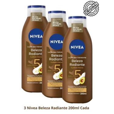 Imagem de Loção Hidratante Nivea Body Beleza Radiante 3 Unidades 200ml