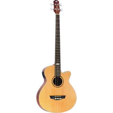 Imagem de Baixolão Strinberg SB240C NS EletroAcústico de 4 Cordas Natural Fosco,