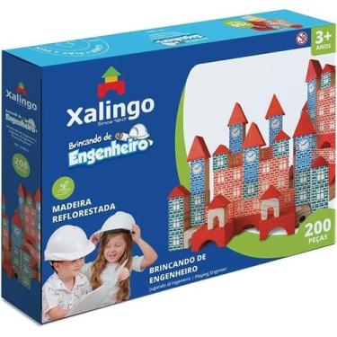 Imagem de Blocos De Montar Brincando De Engenheiro 200 Peças 3 Anos  Xalingo