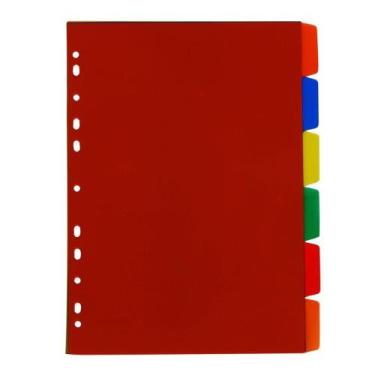 Imagem de Divisória para Fichário com 6 Projeções Colorida ACP