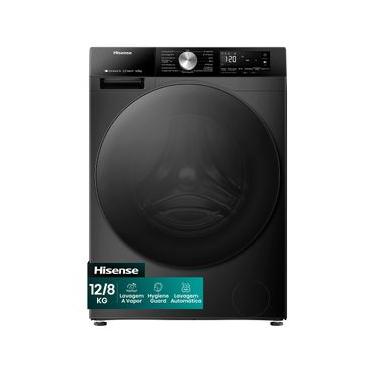 Imagem de Lava e Seca Hisense 3S 12kg / 8kg Inverter 16 Programas com Wi-Fi Preta Noir - WD3S1243BB1