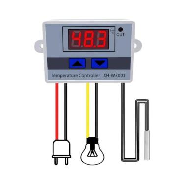 Imagem de Controlador Digital De Temperatura Microcomputadorizado XH-W3001 Para 