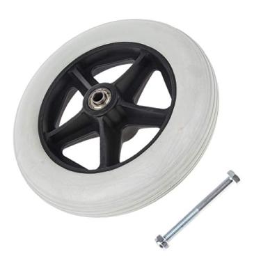 Imagem de dailymall Rodas de substituição de moldura de caminhada para cadeiras de rodas de 20 cm, à prova de desgaste, antiderrapante