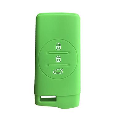 Imagem de YJADHU Porta-chaves masculino feminino porta-chaves capa para carro, adequado para Chery Tiggo 8 3x 5x Gx EQ7 Arrizo Exeed 65R 32R Chery Tiggo 7 Pro 5 2020, verde
