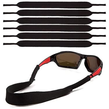 Imagem de 10 Cordão Segura Óculos de Sol Universal Flutua Aquatico TOP cor:Preto