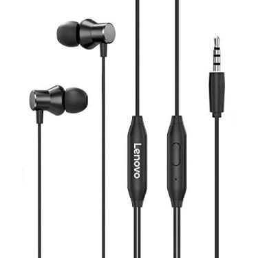 Imagem de FONE COM FIO IN EAR PRETO 3.5MM COM MICROFONE LENOVO 1.15M