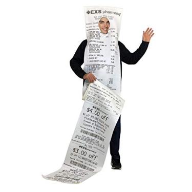 Imagem de EXS-ively Long Pharmacy Receipt Costume Sale Slip Cupons Dress Up Cosplay Halloween Costumes, Adulto Tamanho Único