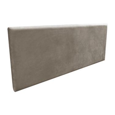 Imagem de Cabeceira Clean Casal 140cm Suede Marrom Rato