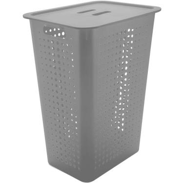 Imagem de Cesto Para Roupas Organizador Lavanderia 47 Litros Plástico