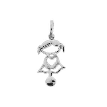 Imagem de Pingente Prata Menina 18x10mm