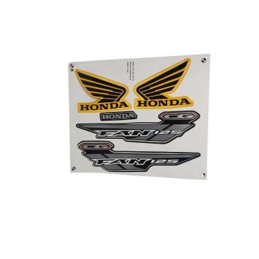 Imagem de Kit Jogo Adesivo Faixa Cg 125 Fan Ks 2014 Amarela