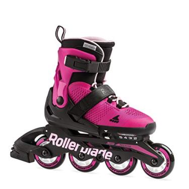 Imagem de Patins em linha de fitness ajustáveis de microlâmina para meninas, rosa e chiclete de bolha, juvenil, patins em linha de desempenho juvenil, Pink/Bubble Gum, Size Kids 5-8