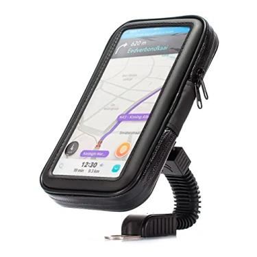 Imagem de Suporte De Celular Para Motos E Bicicletas Á Prova D'água Fixação No Retrovisor Com Capa Até 6,3 Polegadas GPS Para Guidão Universal Ajustável A Qualquer Modelo ONYK