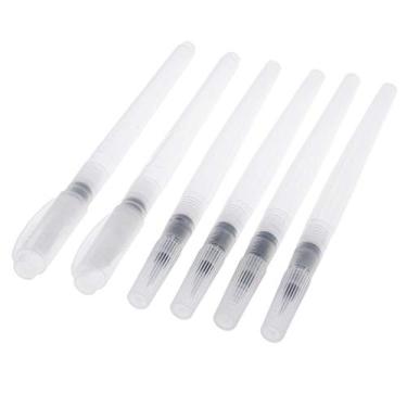 Imagem de kowaku Lápis de aquarela, 6 peças Pincéis para lápis de cor solúveis em água, lápis de aquarela