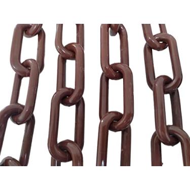 Imagem de 12 Mt Corrente Plástica Isolamento Calha Chuva Elo Grande Marrom