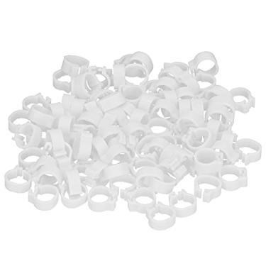 Imagem de Perna de aves, anéis de perna leves compactos, duráveis e reutilizáveis para identificação e marcação de pombos para a maioria das pessoas (brancos)