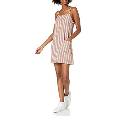 Imagem de Billabong Mini vestido de verão feminino de tecido redondo reto, Multi, G