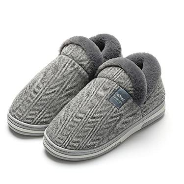 Imagem de Pantufas femininas confortáveis de espuma viscoelástica com cabedal confortável para uso interno ou externo em casa outono inverno