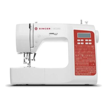 Imagem de Máquina de Costura Domestica Reta Singer SC220-RD Eletrônica Bivolt