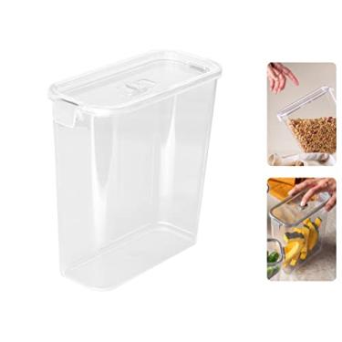 Imagem de Pote Com Trava Slim Hermético Multiuso Empilhável 3390 ml - Cor: Branco