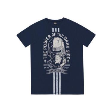 Imagem de Camiseta Adulto Star Wars Dark Side Azul Marinho - Fakini