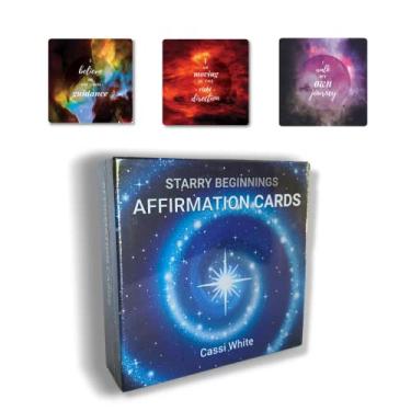 Imagem de Starry Beginnings Oracle Affirmation Cards | Daily Positive Motivation Cards for Inspiration, Manifestation & Mindfulness |Meditation Accessories Cards| Self-Care Gifts for Men & Women