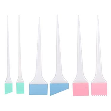 Imagem de 6 Pçs Pincel de Coloração de Cabelo para Tintura de Cabelo, Conjunto de Pincel para Tintura de Mistura, Pente para Tintura de Cabelo, Aplicador de Coloração de Tingimento de Cabelo de Silicone para Salão de Cabeleireiro