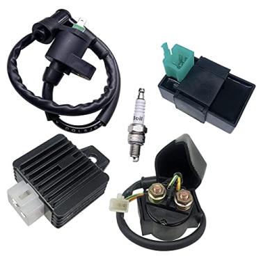 Imagem de Shumandala relé CDI bobina de ignição 5 pinos regulador retificador vela de ignição para CG 49cc 50cc 70cc 90cc 110cc 125cc ATV chinês Go kart dirt bike TaoTao SUNL Roketa Kymco Jonway Coolster Kazuma