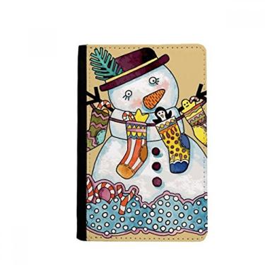 Imagem de Porta-cartões de Natal com boneco de neve para festival, porta-passaporte, Notecase Burse, Multicolor
