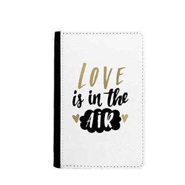 Imagem de Porta-passaporte estilo citação Love Is In The Air Notecase Burse capa carteira porta-cartão, Multicolor