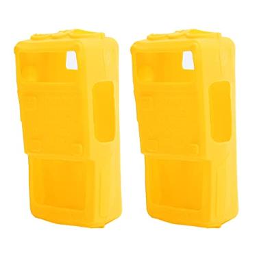 Imagem de Tgoon Capa Walky Talky, capa protetora de silicone para walkie talkie de qualidade para rádios de escritório de segurança de longo alcance com capa macia de gel para Baofeng Uv ? 5r, fácil de usar (amarelo)