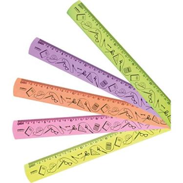 Imagem de Regua De Poliestireno Neon 30Cm.Cores Pacote Com 10 - Sortidas - 59740