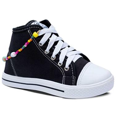 Imagem de Tênis Cano Alto Infantil Nº 28 Ao 34 Com Pulseira 11.74J (Preto, BR, Criança de 4 a 8 anos, Numérico, 32)