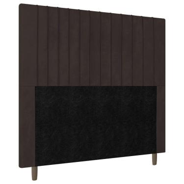 Imagem de Cabeceira Cama Box Casal Queen Size Nala 160cm Veludo Marrom