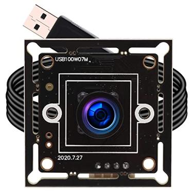 Imagem de ELP Módulo de câmera Megapixel Super Mini USB 720p grande angular com lente M7 de 120 graus, placa de webcam integrada digital HD para computador USB2.0 UVC Video PC Módulo de câmera Opencv, com cabo