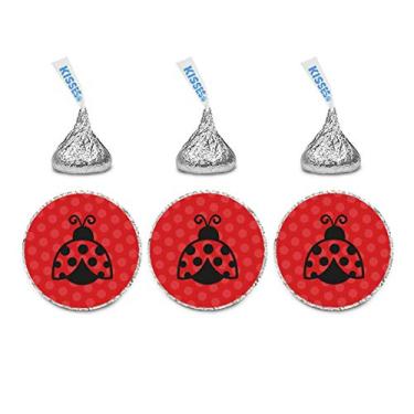 Imagem de Adesivos Andaz Press Chocolate Drop Labels Single, Ícones de Chá de Bebê, Ladybug, 1