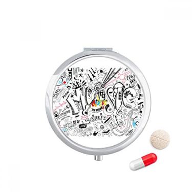 Imagem de Graffiti Street Culture Music Sound Volume Pill Case Pocket Medicine Storage Box Dispenser