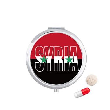 Imagem de Caixa de comprimidos com nome da bandeira do país da Ásia, caixa de armazenamento de remédios