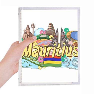 Imagem de Caderno de grafite Maurtius com sete cores planas, diário de folhas soltas recarregável, papelaria