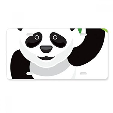 Imagem de DIYthinker Panda chinês bambu tradicional arte padrão placa de carro decoração de carro acessório de aço inoxidável