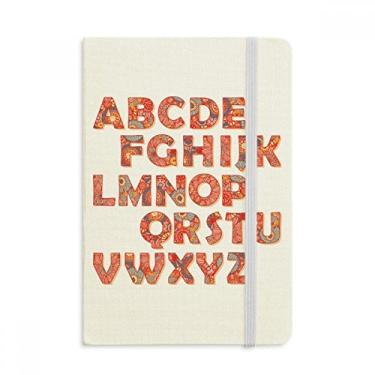 Imagem de Caderno de anotações com estampa de folhas de flores com estampa A-Z oficial de tecido rígido diário clássico