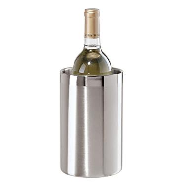 Imagem de OGGI Refrigerador de vinho de parede dupla de aço inoxidável - resfriador de vinho de mesa isolado para vinho branco e champanhe, serve na maioria das garrafas de tamanho padrão