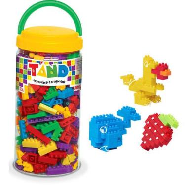 Imagem de Brinquedo Blocos De Montar Tand 300 Peças Colorido Infantil - Toyster