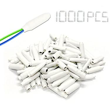 Imagem de QIYAT – Conectores secos em formato de B com arame, alfinete, tipo de feijão para baixa tensão, branco (1000 peças)