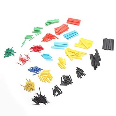Imagem de Compra Maluca Kit de tubo termorretrátil, sortimento de envoltório de cabo de fio elétrico Isolamento colorido para marcação de grupo de fios para resistência