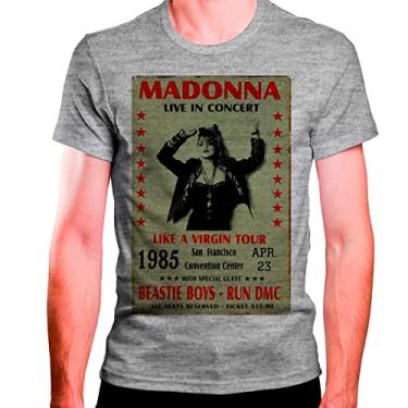 Imagem de Camiseta Masculina Cinza POSTER MADONNA LIKE A VIRGIN TOUR 1985 (as2, alpha, l, regular)