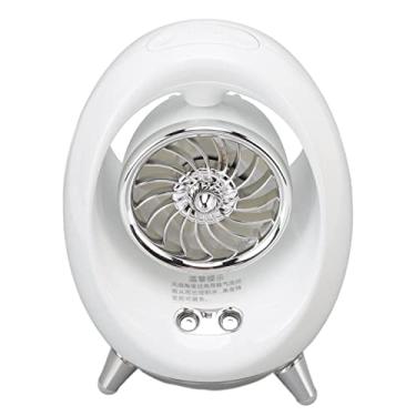 Imagem de Mini ventilador de ar condicionado, umidificador portátil para refrigerador, ventilador de resfriamento inovador com lâmpada noturna, ventilador de resfriamento de ar com carregamento USB para quarto, escritório, mesa e exterior