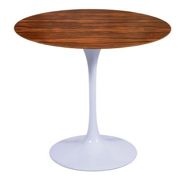 Imagem de Mesa Saarinen Redonda Pau Ferro 100cm - Base Branca