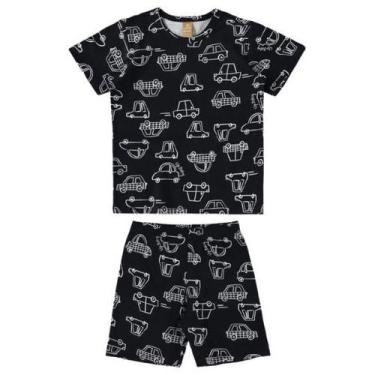 Imagem de Pijama Curto Masculino Camiseta E Bermuda Em Suedine Up Baby