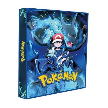 Imagem de Álbum Pasta tipo Fichário compatível com Card Pokémon - Charizard Shiny e Ash